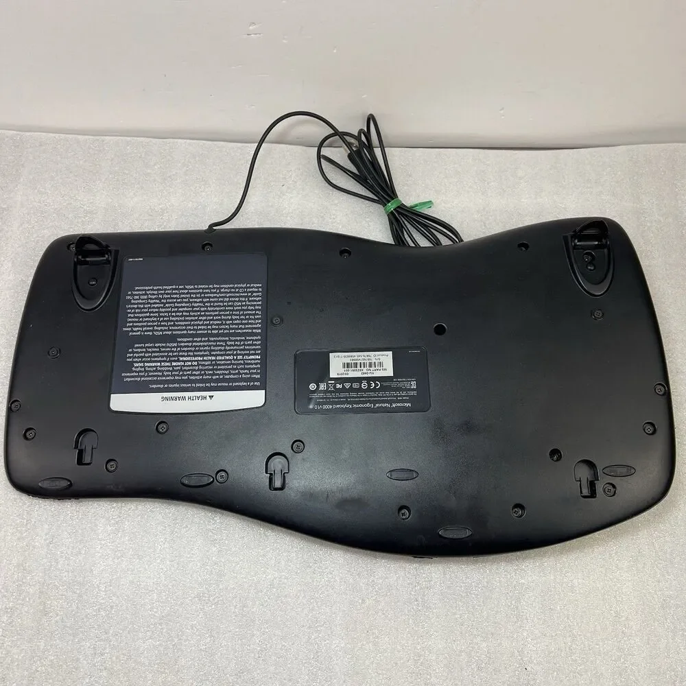 WORKS Microsoft Natural Ergonomic Keyboard USB 4000 v1.0 KU-0462 Tested 2019